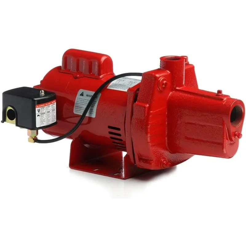 Red Lion RJS-100-PREM 1 HP, 23 GPM, 115/230 Volt, Premium Cast Iron Shallow Well Jet Pump, Red, 602208, 9.1 x 17.8 x 9.1 inches