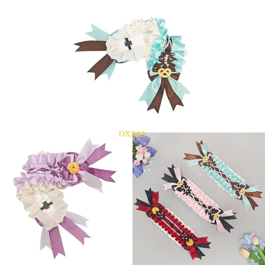 

DXAA Милая кружевная повязка для волос с бантом для взрослых подростков, наряд для различных случаев и косплея, костюм головные