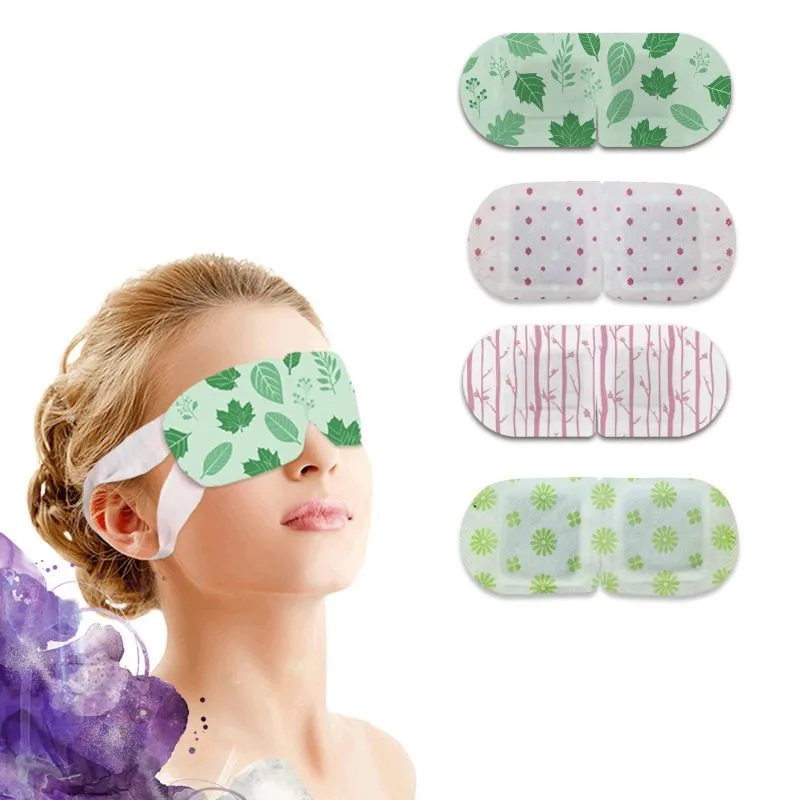 10pcs/lot Steam Eye Mask Eye Massage Stickers Sleep Eye Patch Self-heating Hot Compress Eye Goggles Relieve Eye Fatigue