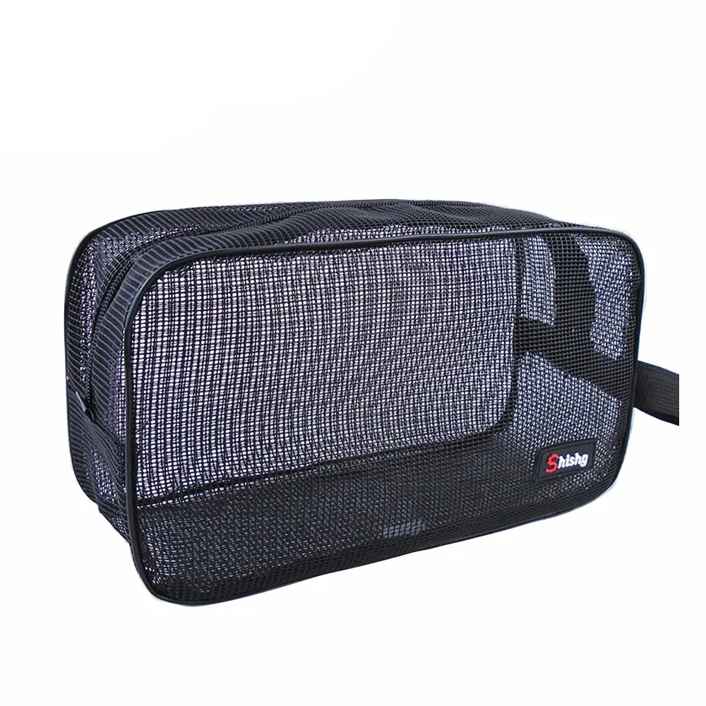 YIXIAO Grid Swimming Storage Bags Beach Portable Handbags Outdoor Sports Travel Bathing Mesh Bags For Women Men