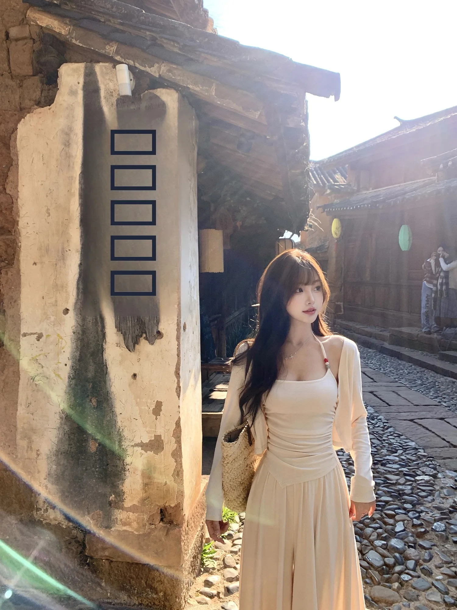 

Комплект из трикотажных изделий Pokemeng Pure Desire Lazy Feel: кардиган без рукавов с открытыми плечами и мягкий уютный длинный свитер-топ