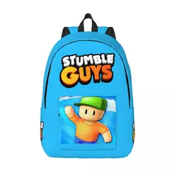 Stumble Guys Cartoon Backpack Middle High College School Student Game Bookbag Men Women Daypack Travel