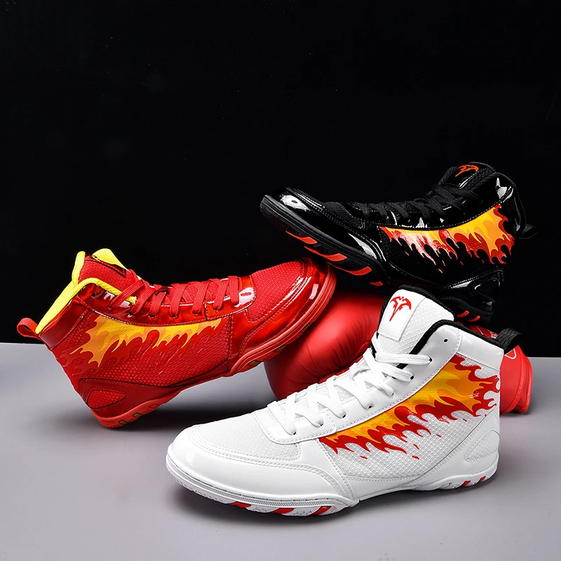 New Hot Sale Professional Wrestling Boxing Shoes Breathable Equipment Fighting Boxing Boots Neutral Sneakers Wrestling Shoes