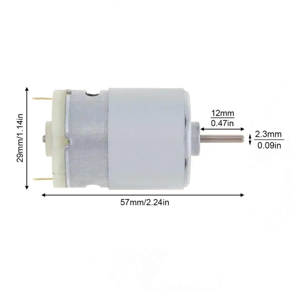 RS380 Steel Material DC Motor 5V 5500RPM Micro Motor with Shield Ring for DIY Toys Hair Drier Mini Fan Small Appliance