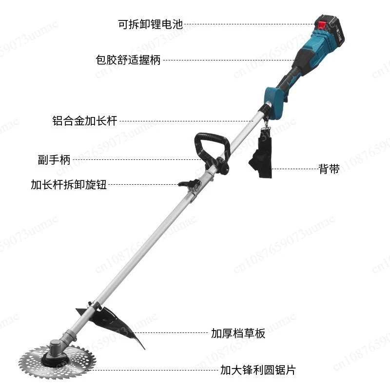 Multifunctional Cordless Portable Electric Lawn Mower, Household Garden Grass Cutting Machine for Backyard Lawn Trimming