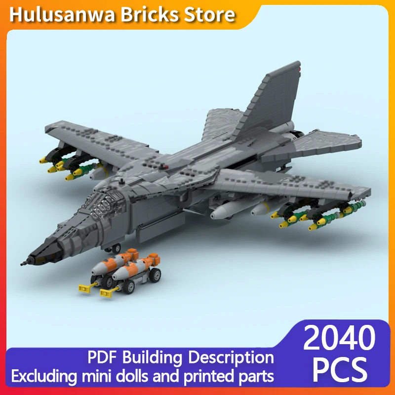 

F-111 Aardvark Modern Military Fighter Jets Model MOC Building Bricks War Equipment Modular Technology Gifts Children Toys Suit