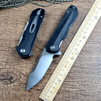 Y-START D2 Steel Pocket Knives Black G10 Handle Fast Open Flipper Hunting Folding Outdoor Tool LK727