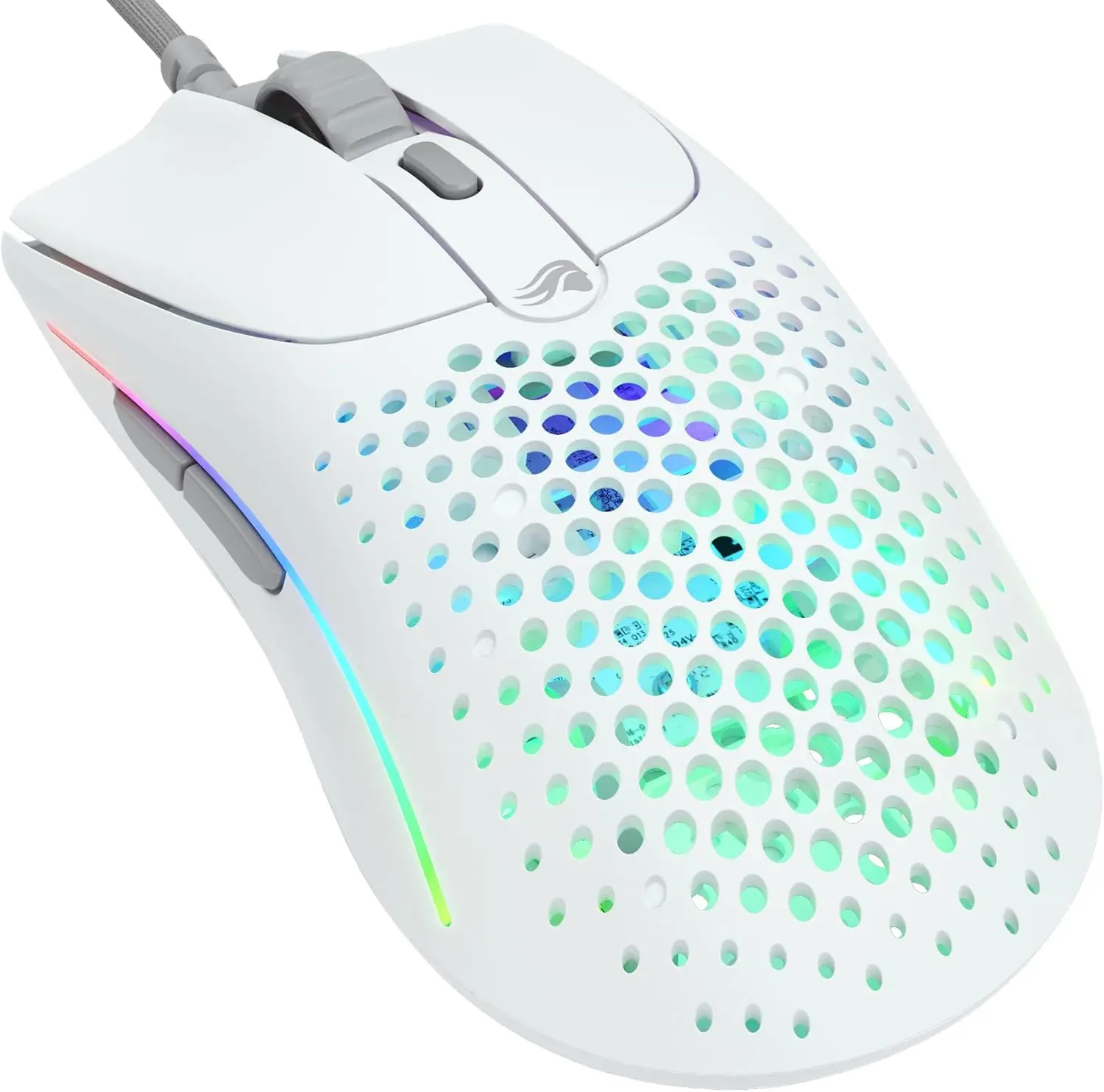 Ultralight 59g Gaming Mouse - 26K DPI, Motion Sync, 80M Clicks, RGB, PTFE Feet - White