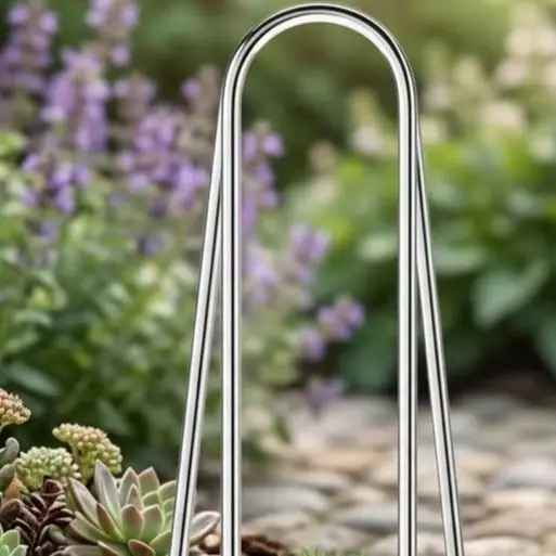 20pcs Stainless Steel U Shaped Garden Pegs Landscape Fabric Pins Sod Staples For Lawn Turf Irrigation Netting Anchoring