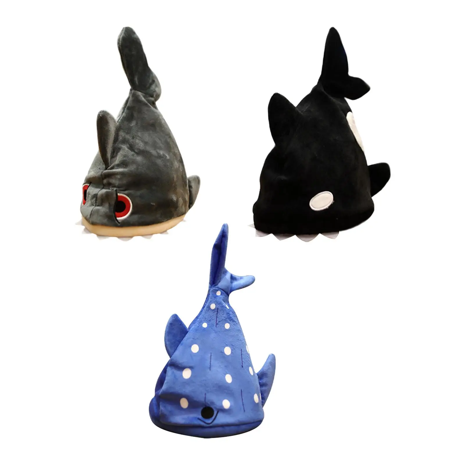 Shark Hat Party Hat Costume Accessory Plush Hat for Adults Party Halloween