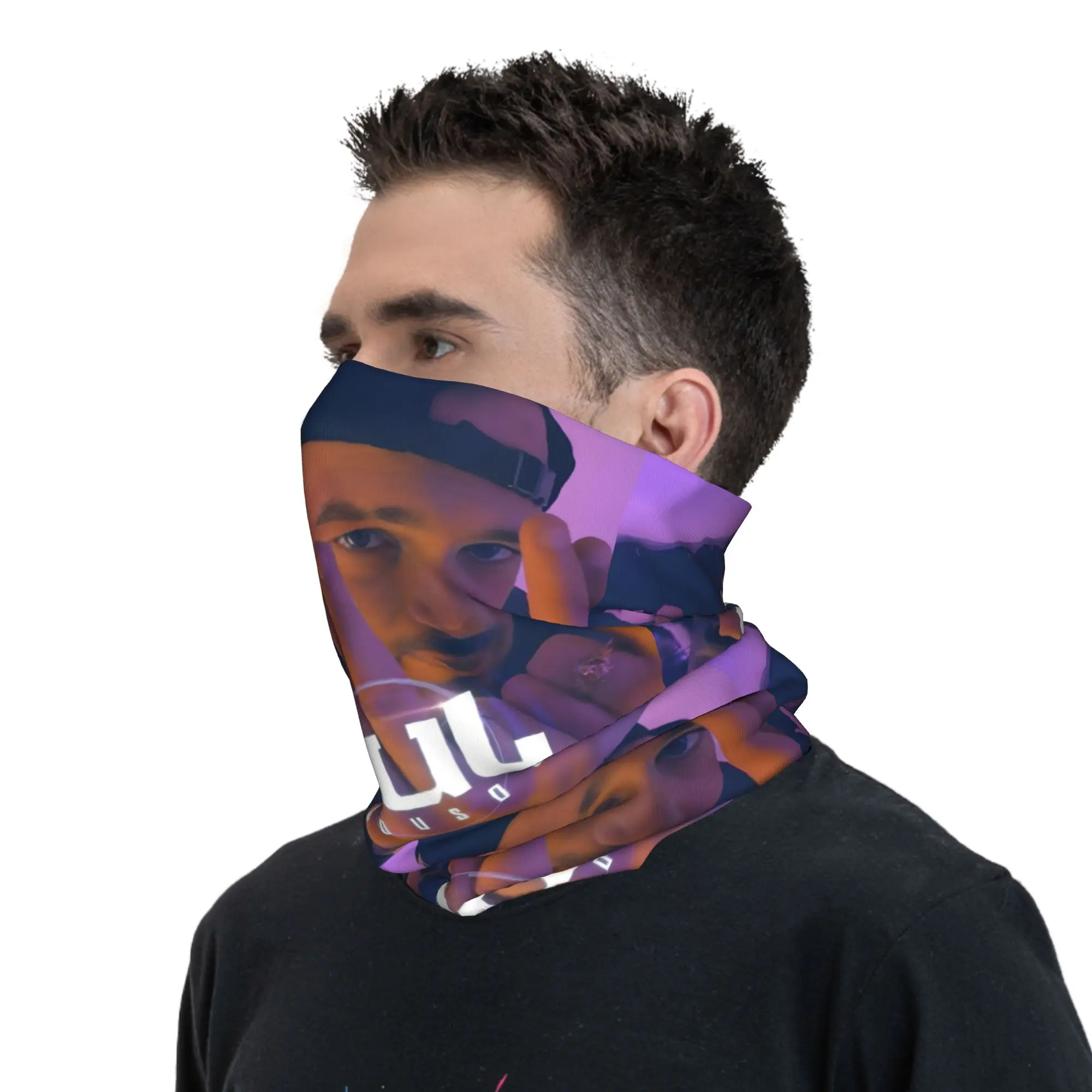 Custom JuL Rap Music Bandana Winter Neck Warmer Women Windproof Wrap Face Scarf for Ski  Gaiter Headband view 6