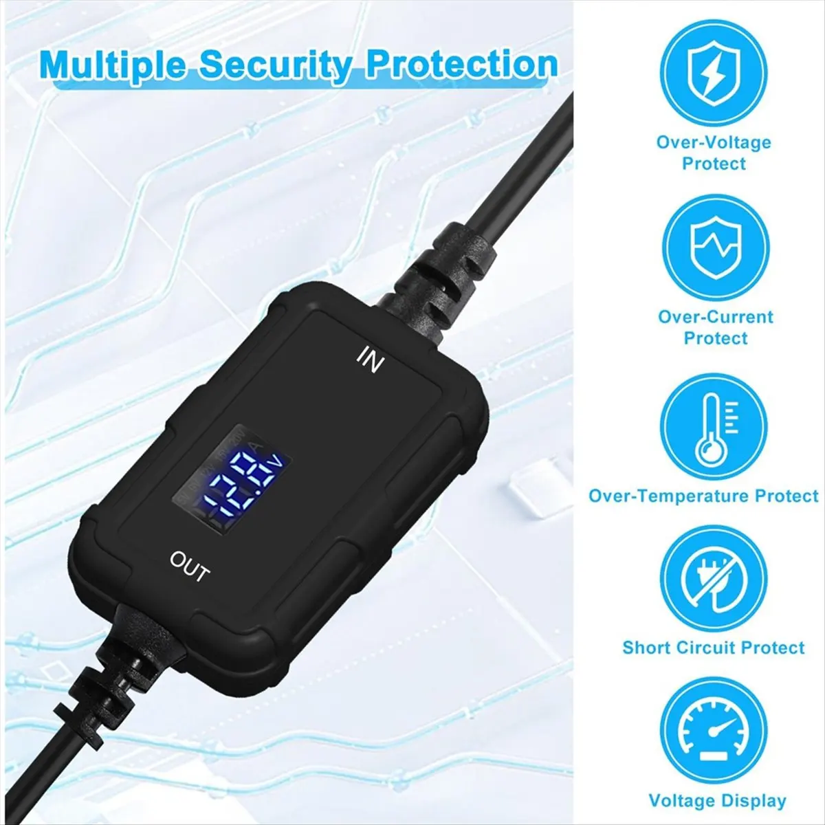 T35C PD Type-C to 12V Lighter Adapter-USB-C DC 5V to 12V Step Up Car Lighter Socket Converter Cable