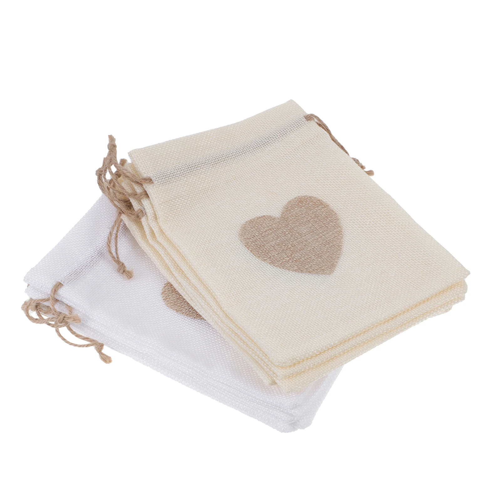 

10 Pcs Burlap Gift Bag Goodies Kids Drawstring Bags Storage Sundries Treat Portable