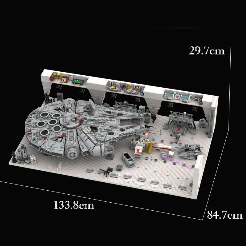 NEW 14972PCS Famous star Movie MOC UCS Space Ship Hoth Hangar model DIY creative ideas ChildrenToy BirthdayGift Blocks MOC-75192