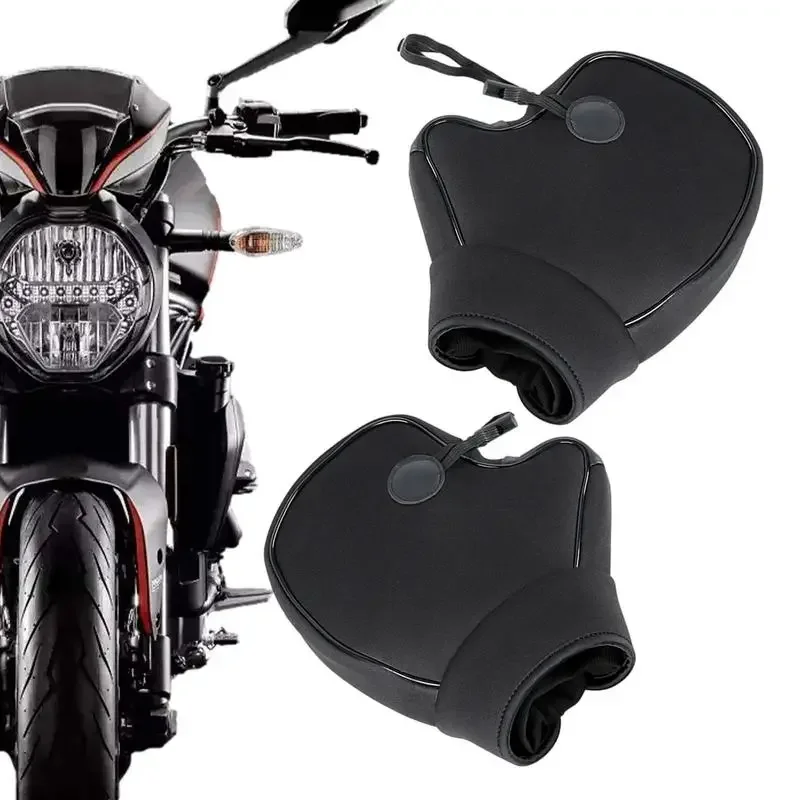 Motorcycle Thick Warm Handlebar Muff Waterproof Scooter Grip Handle Bar Muff Winter Protective Warmer Thermal Cover Gloves