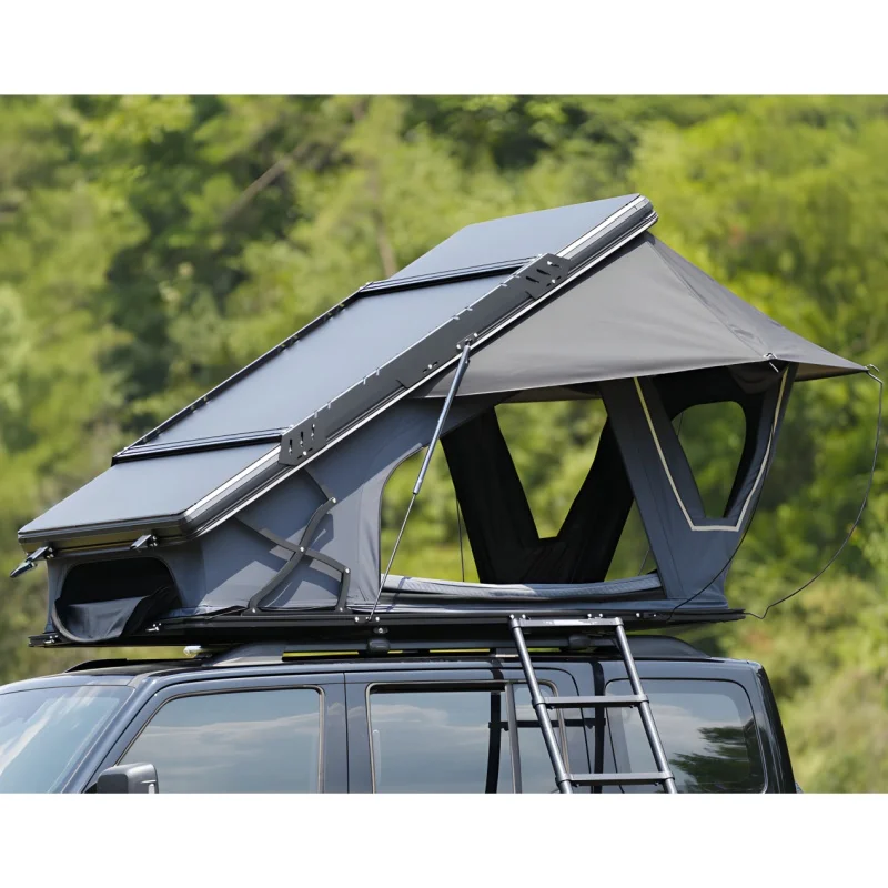 Camping Quick Setup Waterproof Side Open Clamshell Aluminum Hard Shell Roof Top Tent 3-4 Person Rooftop Tent for 4x4 Offroad