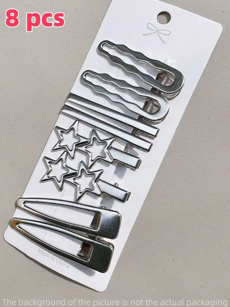 

DAZY 8pcs Women's Hair Clip, Simple & Versatile For Daily Use Hair Accessories For Women Claw Clips Hair Claws Hair Barrettes, School Stuff