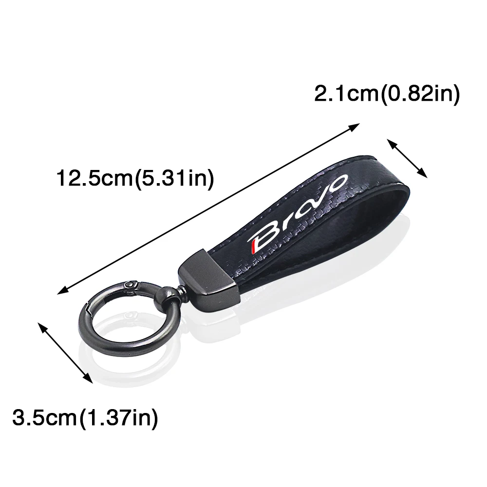 for  Fiat BRAVO car Key chain Rings carbon fiber keychain car Accessories