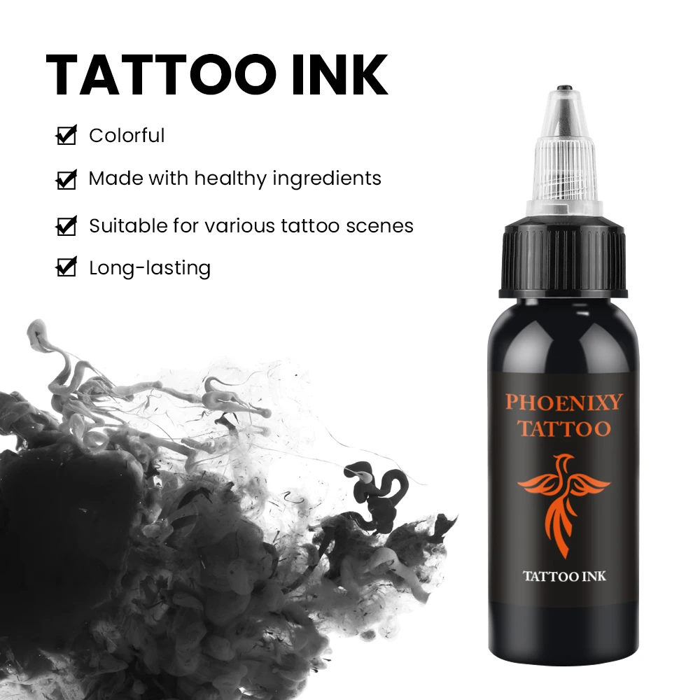 Phoenixy Tattoo Pen Machine Alimentatore Aghi per inchiostro per tatuaggi Forniture per tatuaggi permanenti Body Art Kit completo di forniture per