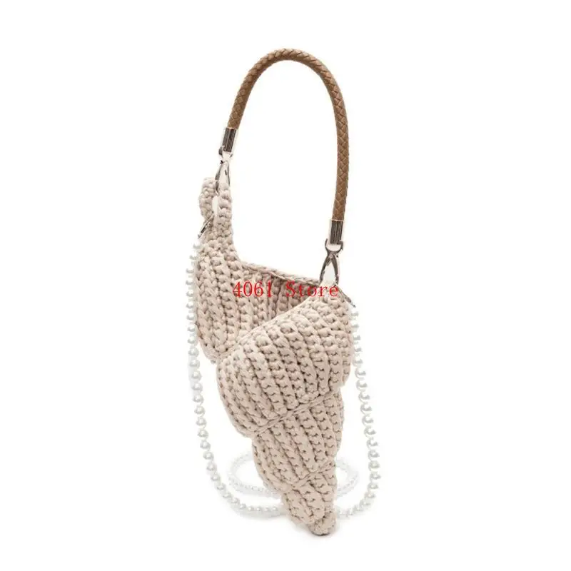 

Handwoven Crossbody Bag for Women Trendy Shoulder Bag Stylish Handbag Top Handle Bag Dating Bag Seashells Bag
