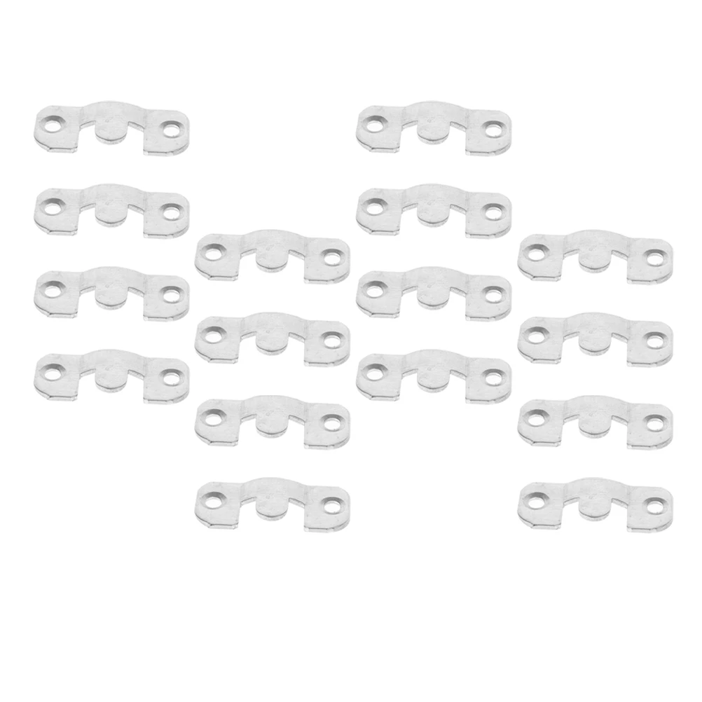 

16 Pcs Brackets Heavy Duty Picture Hangers Frame Hanger Interlocking Hooks Silver Wall Mount Furniture Hardware