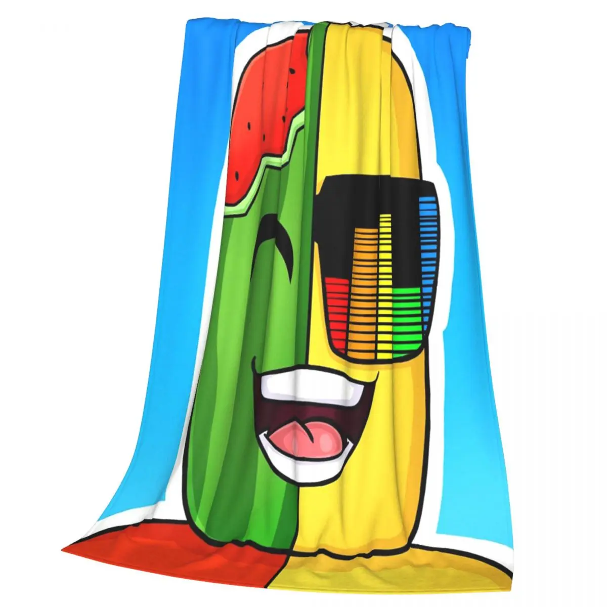 Sunny And Melon Blankets Soft Warm Flannel Throw Blanket Cover for Bed Living room Picnic Travel Home Couch