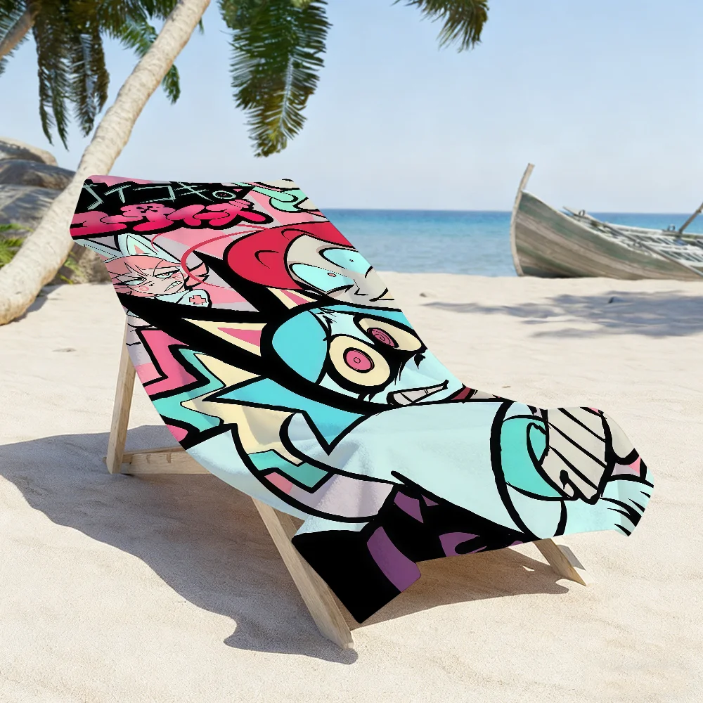 Cartoon P-Psycho Cuties Sasha Dr Kane Towel Sports Quick Dry Travel Camping Gear Sandproof Soft Light Large Beach Towel