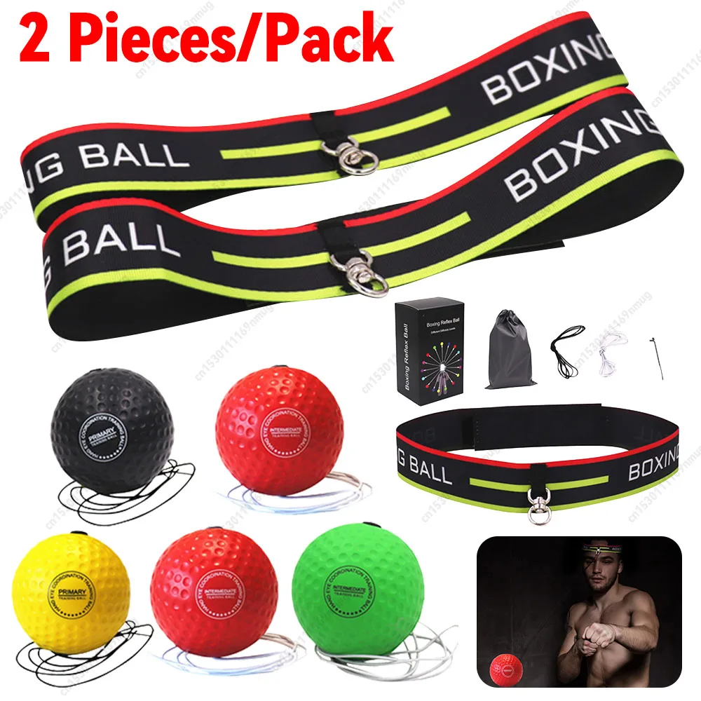 Boxing Magic Ball Reflex Speed Training With Headband Boxing Punching Balls Hand Eye Coordination Fitness Martial Arts Supplies