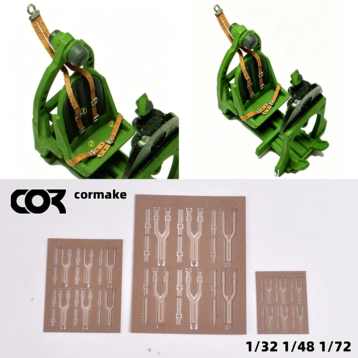 Детали для конвертации моделей в масштабе 1/32, 1/48, 1/72, аксессуар: стандартный ремень безопасности пилота британского самолета времен Второй мировой войны для военных моделей.
