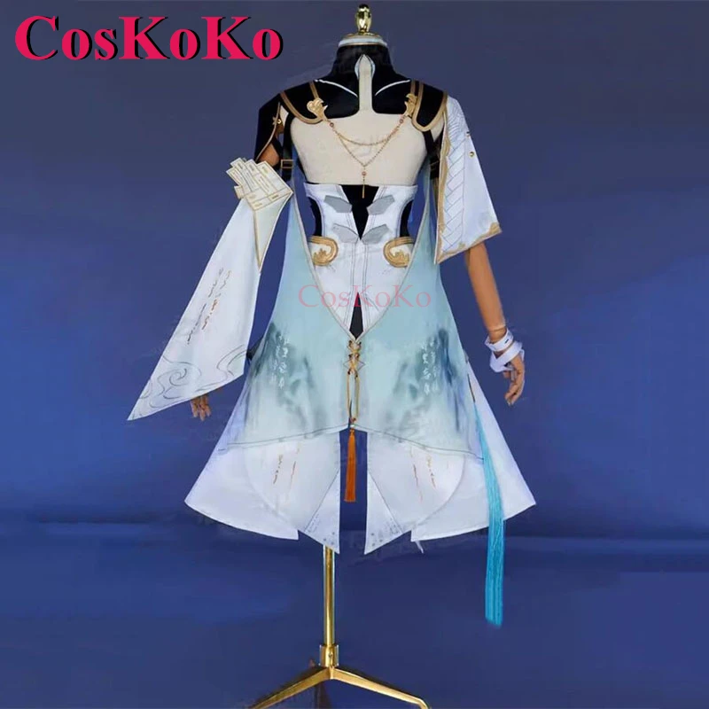 CosKoKo Jinhsi Cosplay Game Wuthering Waves Costume Fashion Lovely Uniform Dress Full Set Halloween Party Role Play Clothing New