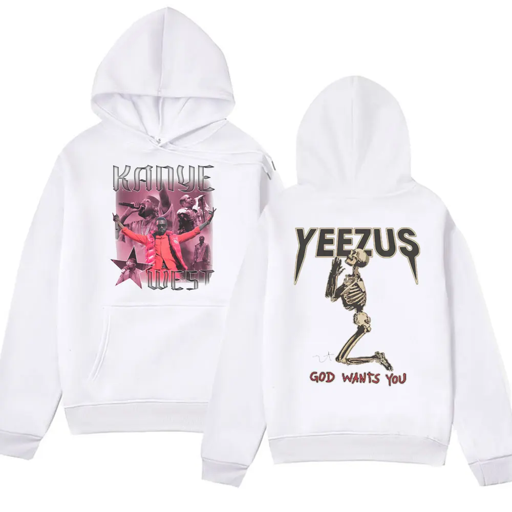 Hot Sale Rapper Kanye West Yeezus Vintage Hoodies Men Women Clothes Hip Hop Style Sweatshirts Oversized Streetwear Hoodie Tops