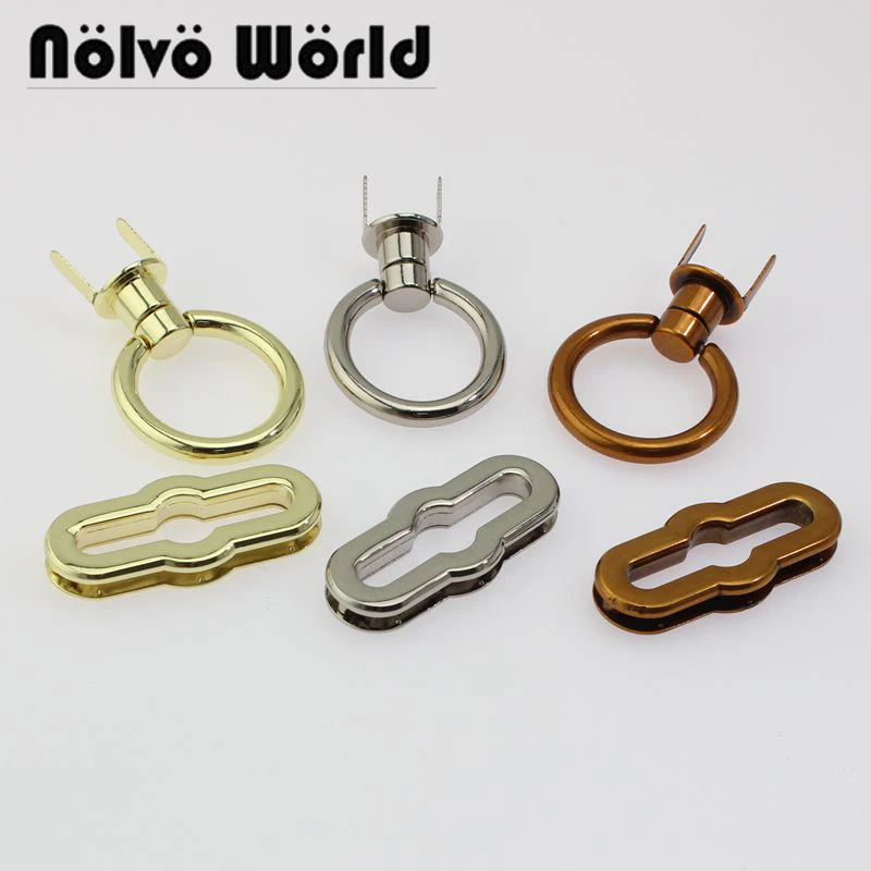 5-20 sets o ring flip locks for sewing crafts for DIY Handbag Bag Purse wallet Luggage Hardware Closure Bag Parts Accessories