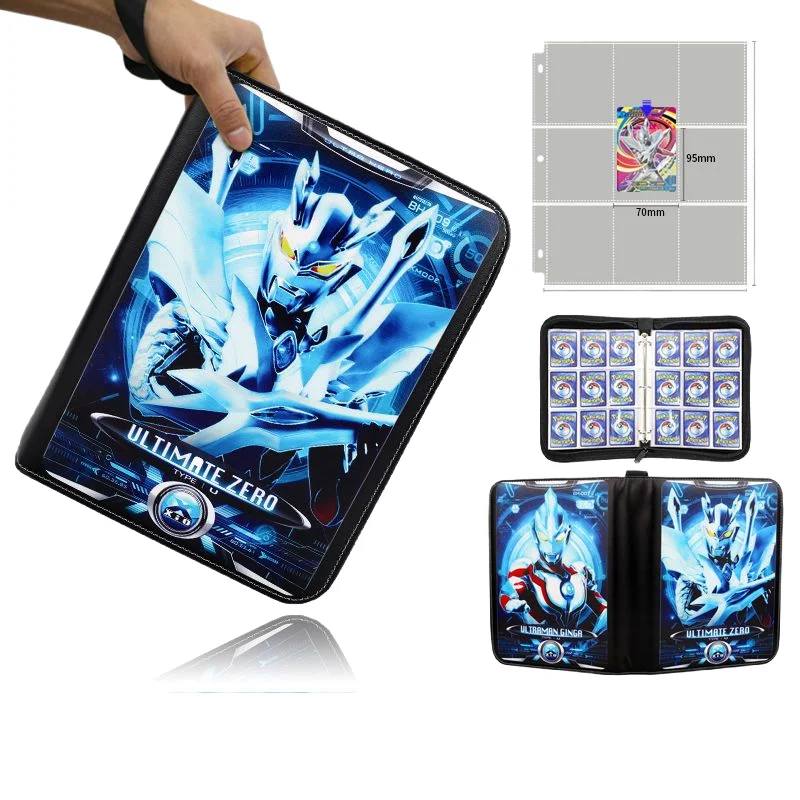 

Новый фотоальбом-книга для игровых карт Ультрамен, папка на молнии для карт, любимая игрушка детей, модный мультяшный высококачественный подарок на праздник