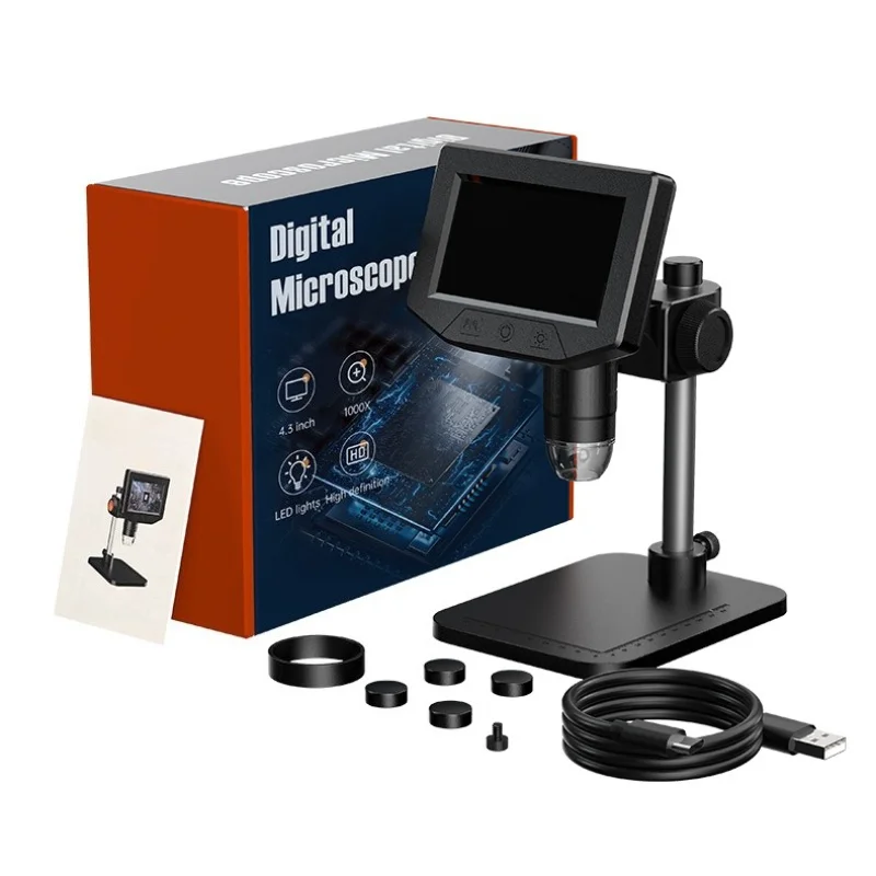 

HD Electronic Industrial Digital Microscope 2MP LCD ScreenPortable Magnifier Professional Grade for Repair Inspection