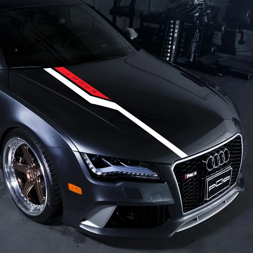 

1 шт., наклейка «Спортивная полоса» для автомобиля, мотоцикла, Стайлинг, украшение в гоночном стиле-тематическая наклейка, аксессуар