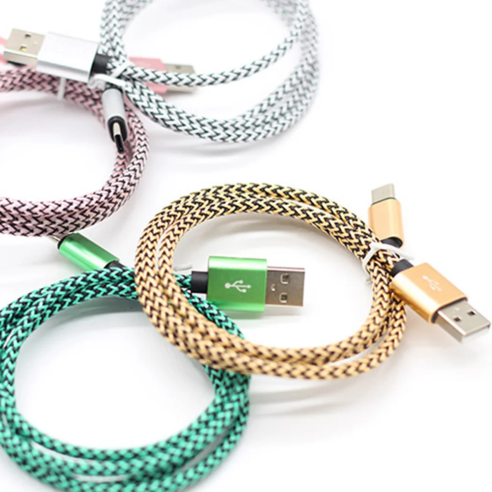 Cavo di ricarica rapido intrecciato in nylon micro USB per sincronizzazione dati compatibile con Galaxy S7 Pixel 2 X