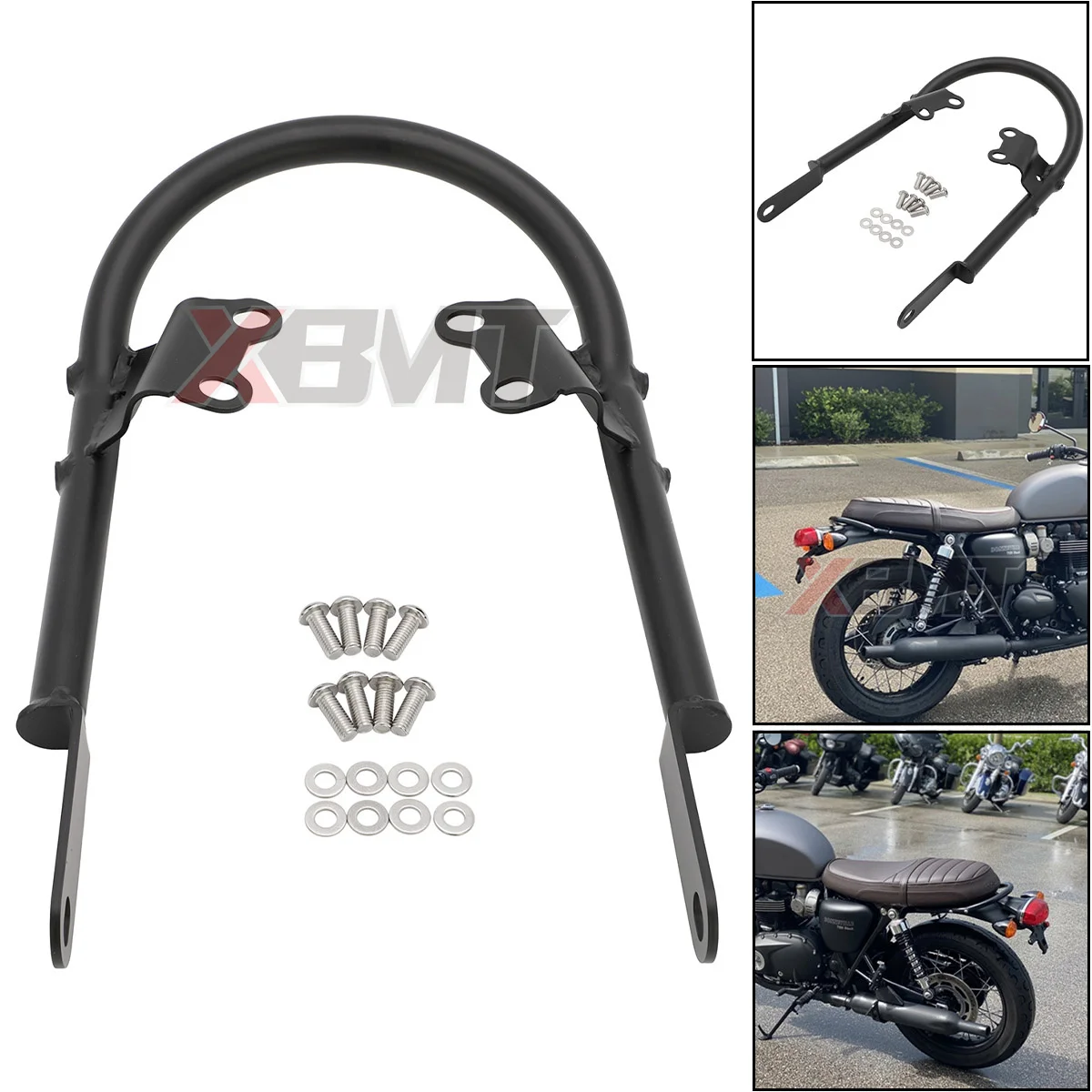 

Passenger Hand Rail Grab Rail Seat Handrail Handgrip Bar For Triumph Street Twin Street Scrambler 2016 2017 2018 2019 2020 2021