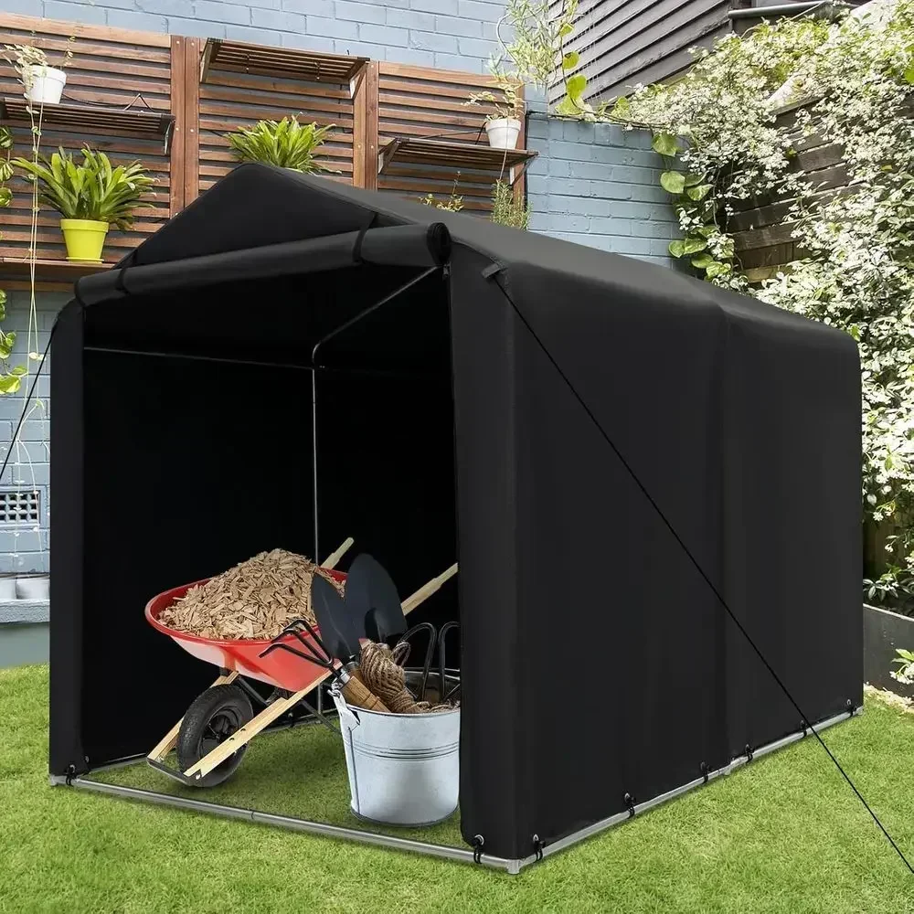 Portable Outdoor Storage Shed - Waterproof Cover & Roll-up Door for Bikes, Garden Tools, Motorcycles