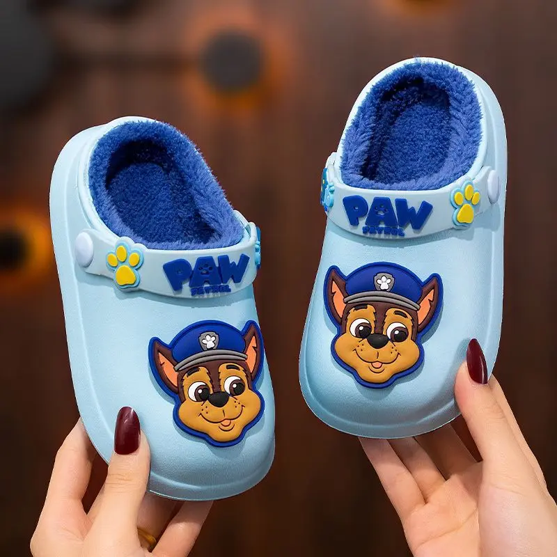 Kids Winter New Warm Cotton Slippers Boys Girls Indoor Warm Cute Slip-On Shoes Soft Non-Slip Children Cartoon Slipper