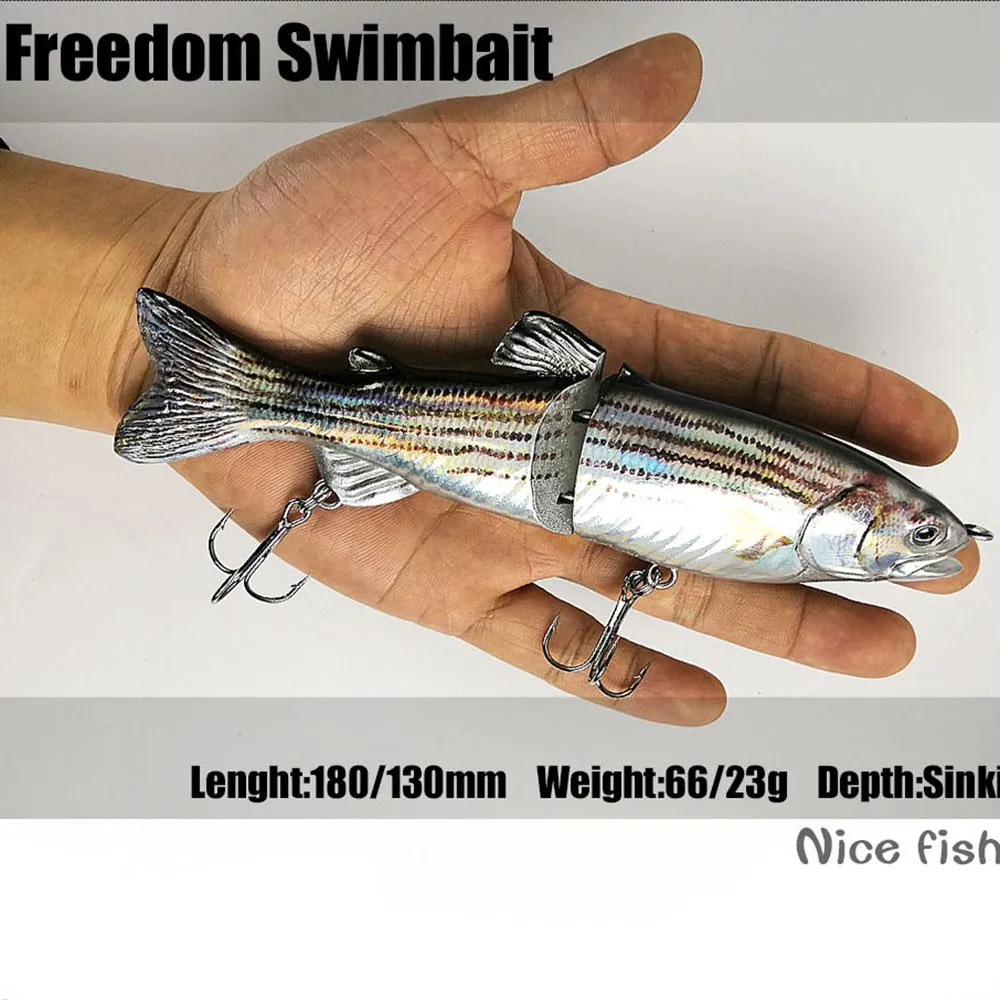 Castfanatic 66/23g 2 bölüm derin deniz balıkçılık cazibesi Swimbaits Minnow yapay sert yem sazan mücadele pike Trolling büyük oyun balık