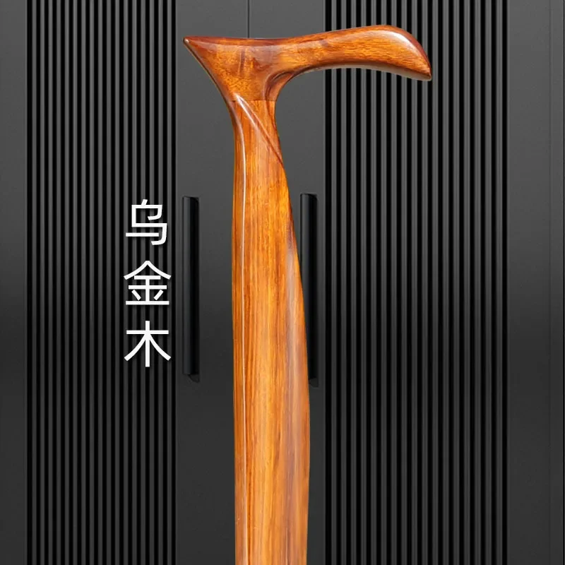for High-end Solid Wood Crutches Simple Fashionable Light Wooden Walking Stick for Elderly Youth Collection