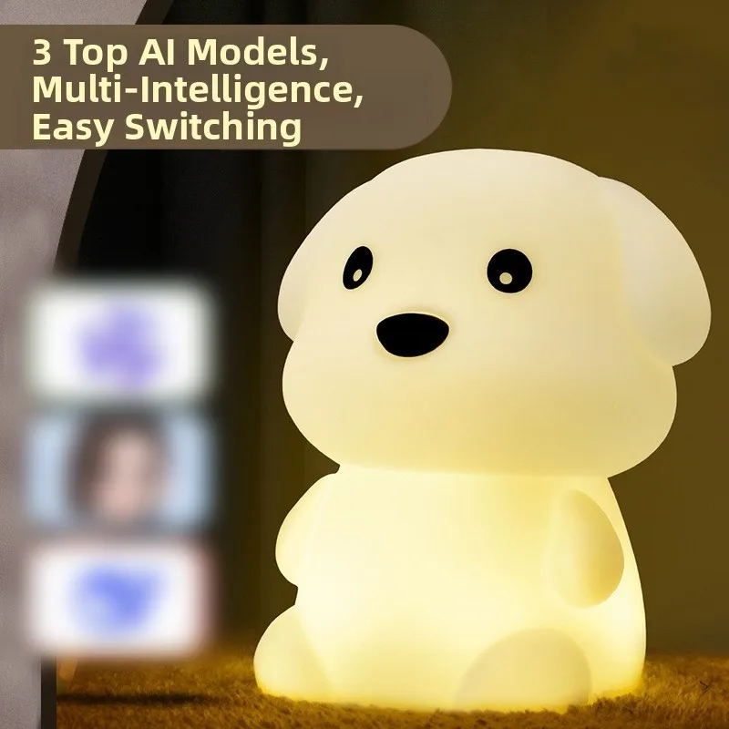 

Smart Tapping Night Light Rabbit/Dog/Bear LED Ai Intelligent Voice Dialogue Chat With Voice Recognition & AI Assistant Features