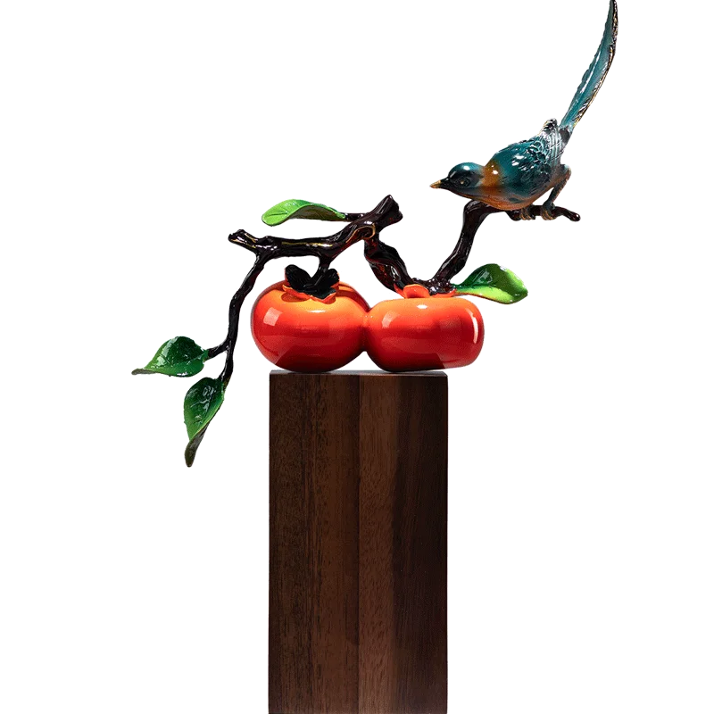 Persimmon copper ornament new Chinese style living room porch home decoration office housewarming new home