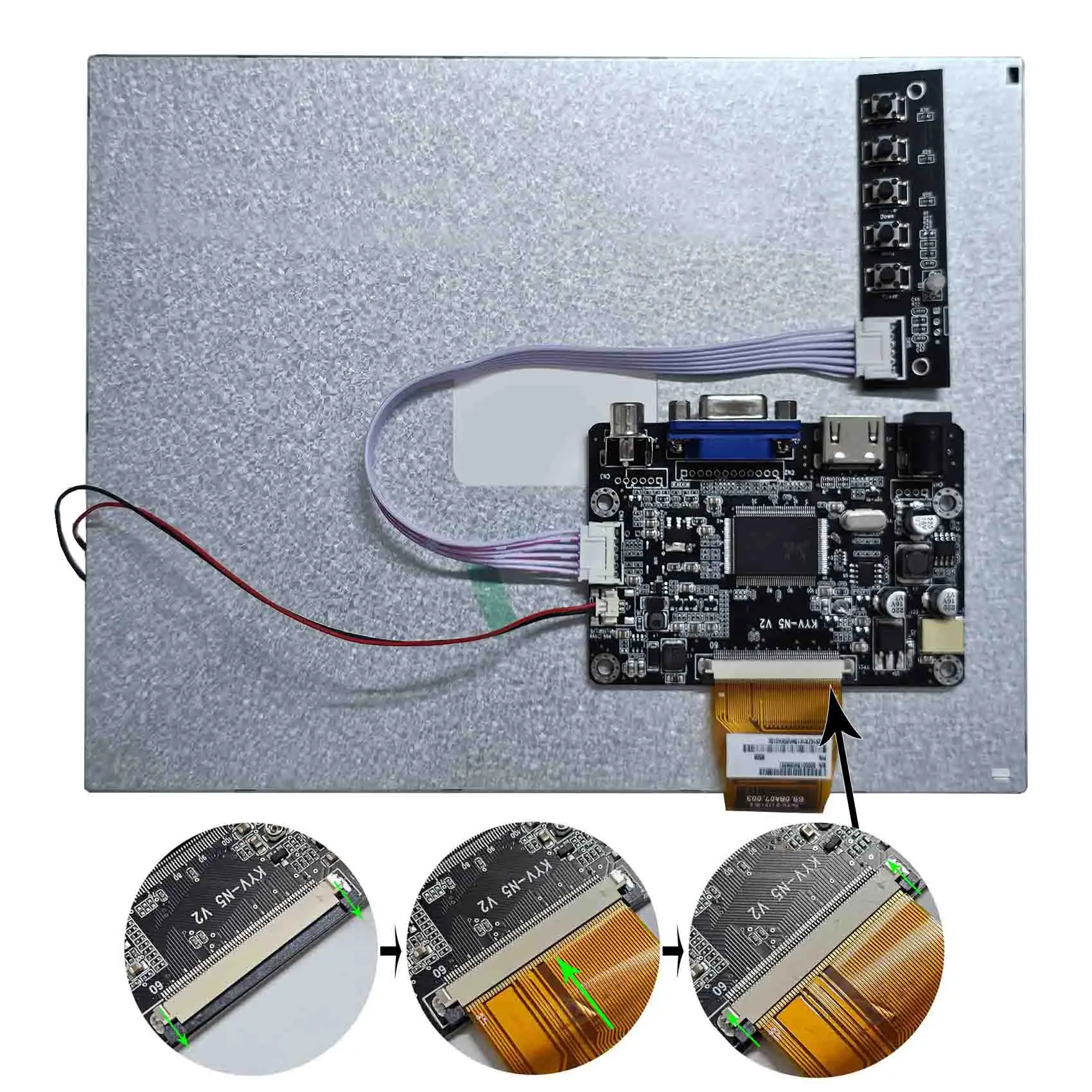 شاشة LCD لوحة تشغيل ، Hd-Mi ، Vga ، Av ، 60Pin ، Ttl ، لعبة الشاشة ، وحدة العرض ، 50 "، A104Sn03 ، 800X600