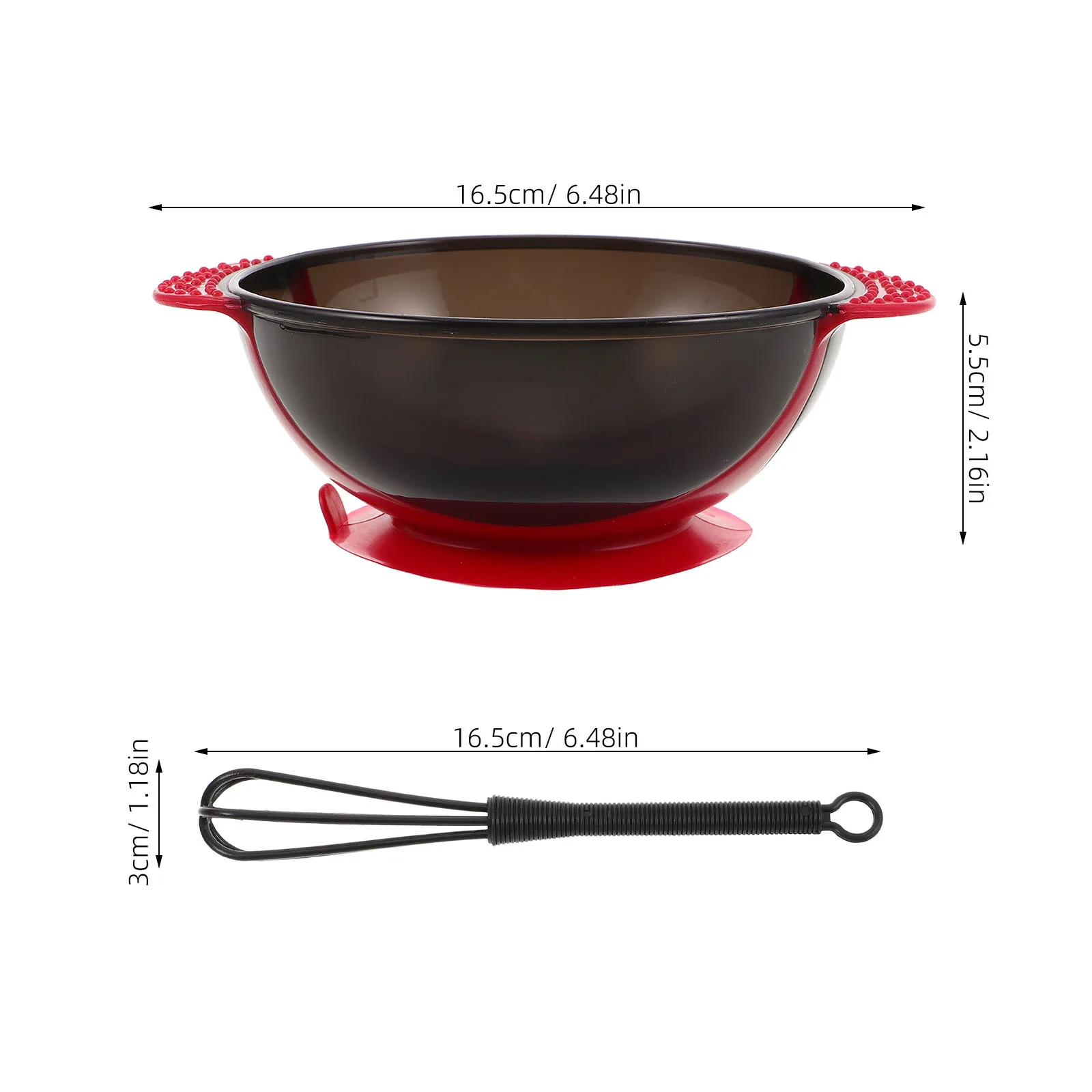 2Pcs Hair Coloring Bowls Durable Plastic Mixer Kit Hair Dye Mixing Tools Salon Home Bleaching Tinting Coloring Dyeing Kit