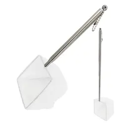 Fish Net Aquarium Cleaning Retractable 3D Stainless Steel Pocket Shrimp Catching Fish Tank Cleaning Net For Small Pond And Pool