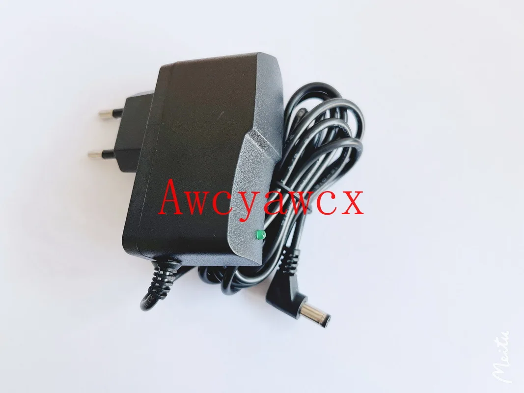 High quality AC/DC 9V 500mA 600mA 1A Switching Power Supply adapter Reverse Polarity Negative Inside 1.5M cable  right angle