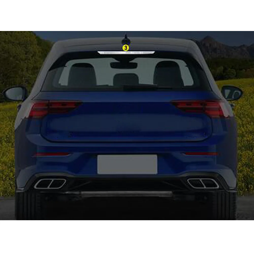 Body Stainless Steel UP Lamp Rear Tail Brake Stoplight Trim Frame Light Parts For VW Volkswagen Golf8 Golf 8 2020 2021 2022 2023