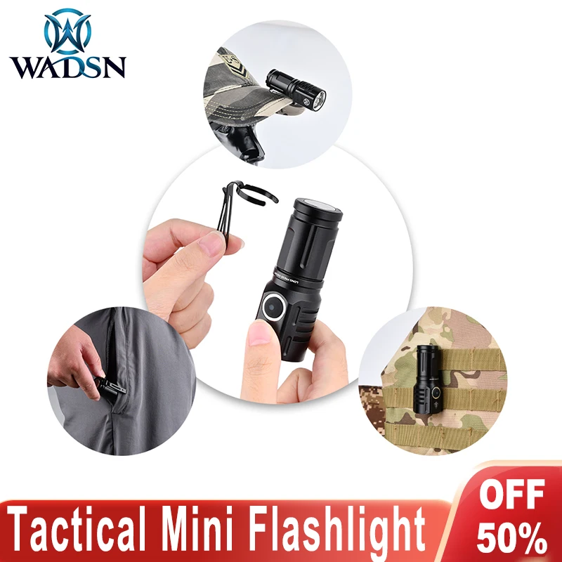 Mini Flashlight C-type Rechargeable Metal Flashlight With Strong Magnet In Four Modes White LED Scout Light Hunting Accessories