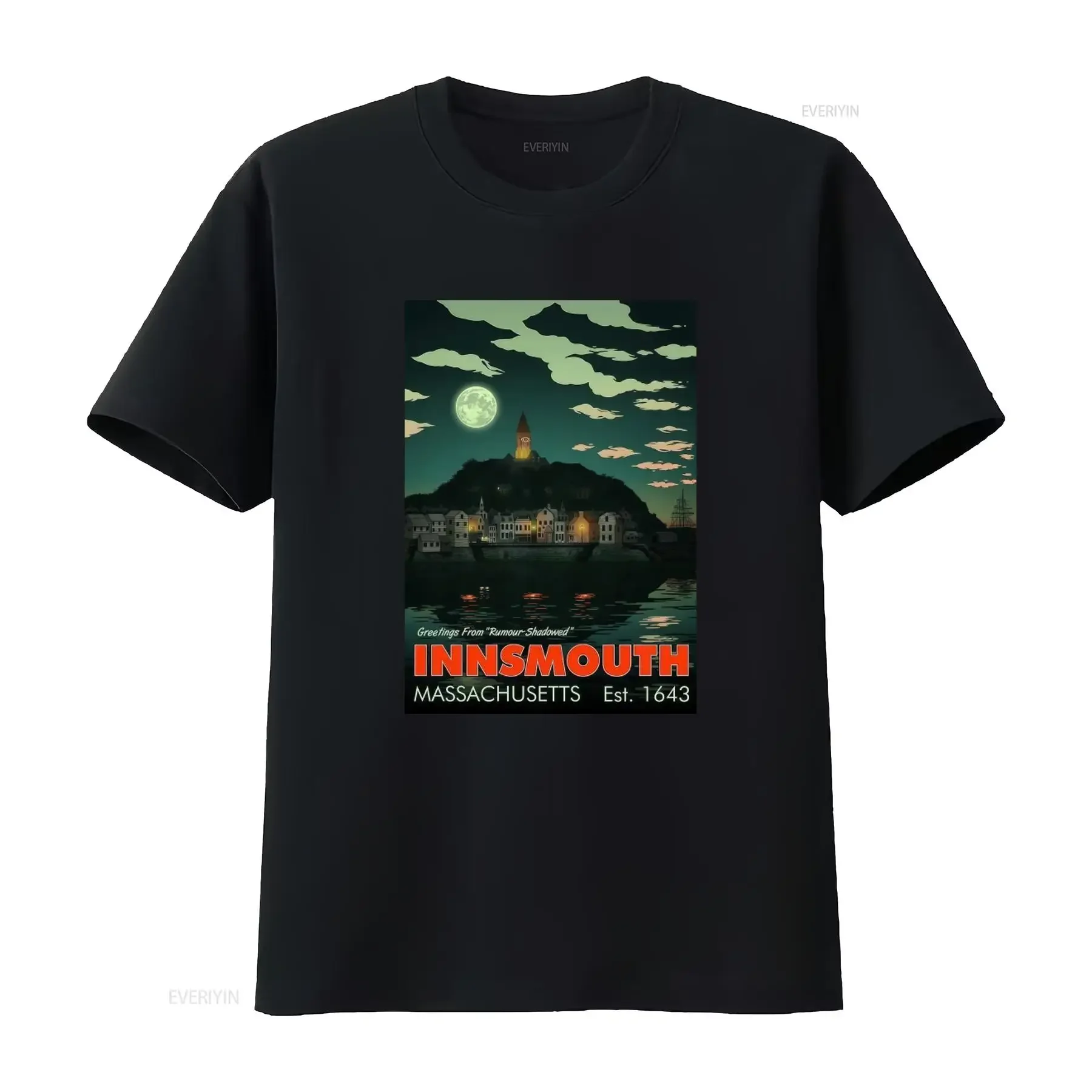 Greetings From Rumour Shadowed Innsmouth Massachusetts Est 1643 Classic T Shirt vintage Washed Stylish Comfortable fashion Soft